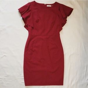 Calvin Klein ruffle sleeve dress